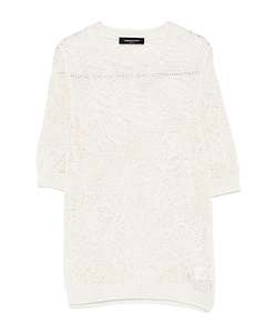 Fabiana Filippi Openwork Short-Sleeved Knitted Top