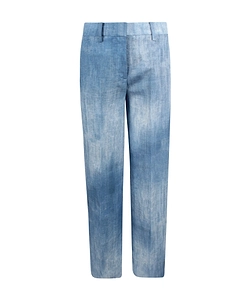 Ermanno Firenze Denim Print Tailored Pants
