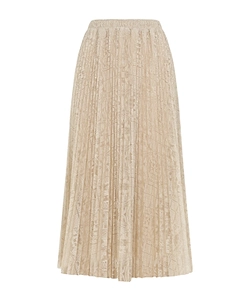Ermanno Scervino Pleated Lace Midi Skirt