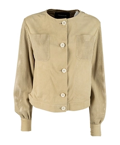 Perforated-Sleeves Jacket
