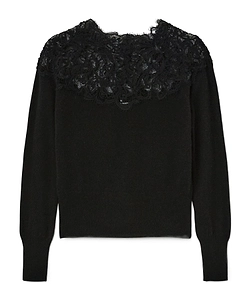 Ermanno Scervino Lace-Detailed Crewneck Jumper