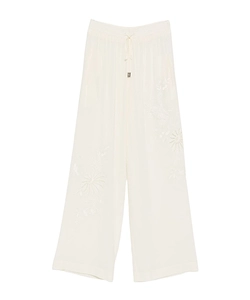 Floral-Embroidered Trousers
