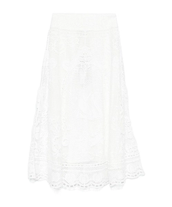 Eyelets Embroidered Skirt