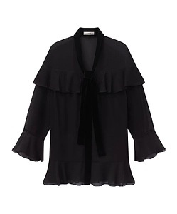 Frame Velvet Trim Modern Mini Dress