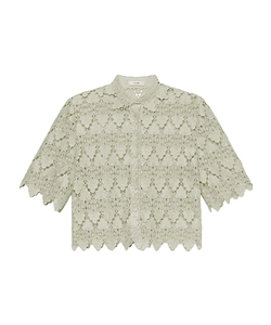 Scalloped-Hem Shirt