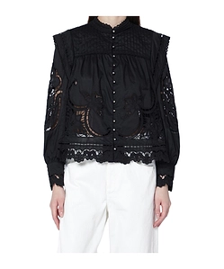 Farm Rio Broderie Anglaise Button Top