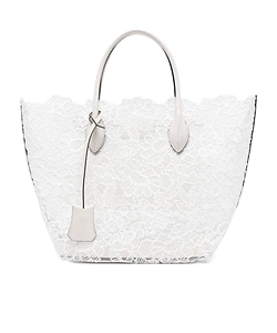 Lace Handle Tote Bag