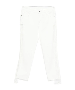 Lace-Trim Jeans