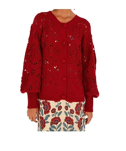 Farm Rio Crochet Floral Cardigan