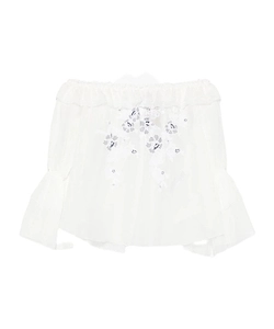 Floral-Embroidered Blouse