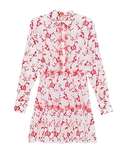 Long-Sleeved Printed Dress