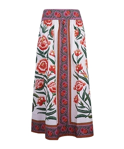 Farm Rio Floral Pattern Skirt