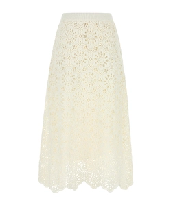 Farm Rio Flower Crochet Skirt