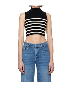 Sleeveless Striped Sweater