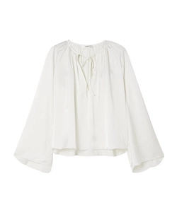 Strap Pleated Blouse