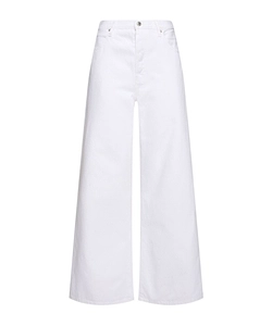 The Loose Cotton Mid Rise Wide Jeans -