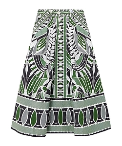 Floral-Print Midi Skirt