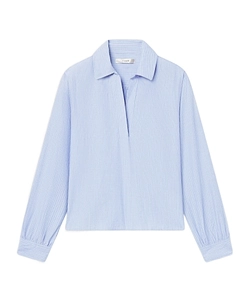 V-Neck Striped Blouse