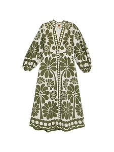 Farm Rio Floral-Printed Maxi Dress