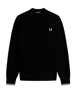 Fred Perry Waffle-Knit Crewneck Jumper