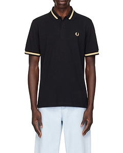 Striped Short-Sleeved Polo Shirt