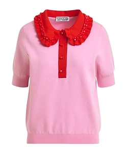 Essentiel Antwerp Jewelry Embellished Polo T-Shirt