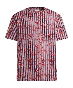 Cotton T-Shirt With Bird Pattern