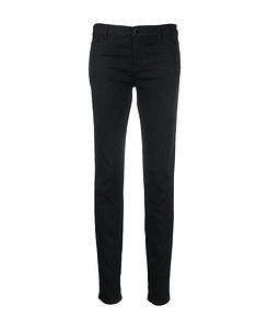 Logo Embroidered Fitted Jeans