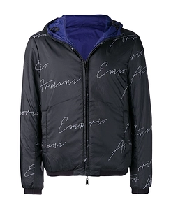 Logo Hooded Casual Jacket