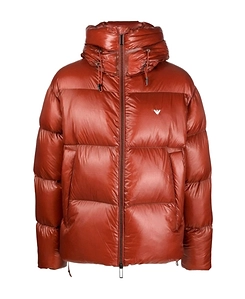 Logo-Embroidered Hooded Padded Jacket