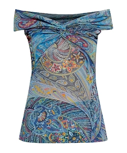 Etro Draped Off-Shoulder Top