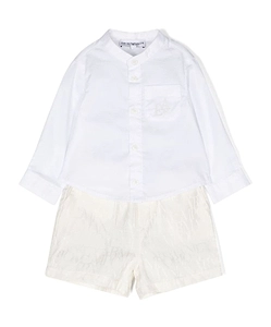 Logo-Jacquard Shorts Set