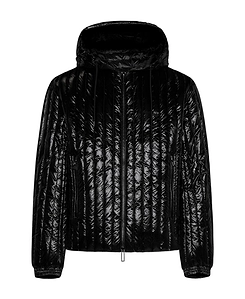 Logo-Embroidered Hooded Padded Jacket