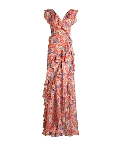 Etro Floral Printed Ruffled Sleeveless Dress