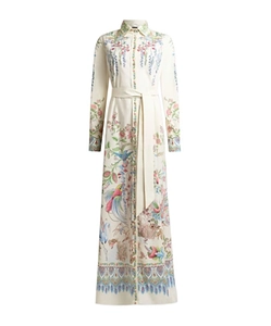 Etro Floral-Printed Shirt Maxi Dress