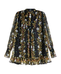 Etro Floral-Printed Pleated Dress