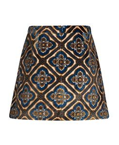 Etro Graphic Printed A-Line Mini Velvet Skirt