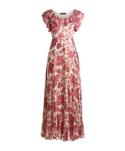 Etro Floral-Printed Ruffled Maxi Dress