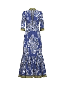Etro Floral Printed V-Neck Maxi Dress