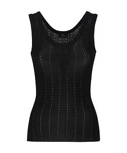 Etro Hood And Punched Detailed Knit Vest Top