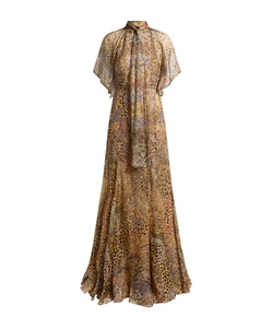 Etro Lavalliere Paisley Maxi Dress