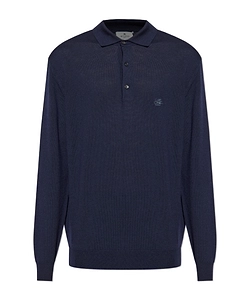 Etro Logo Embroidered Knit Polo Shirt