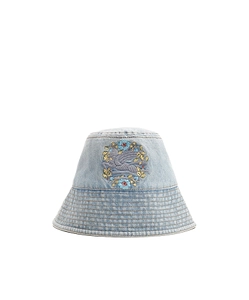 Etro Logo Embroidered Denim Bucket Hat