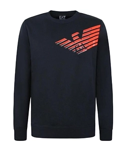 Logo Printed Hoodie With Round Neck