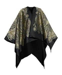 Etro Paisley Jacquard Lurex Thread Cape