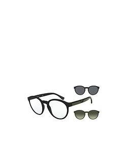 Emporio Armani Round Frame Clip-On Glasses