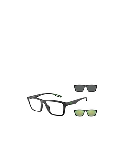 Emporio Armani Rectangle-Frame Clip-On Glasses