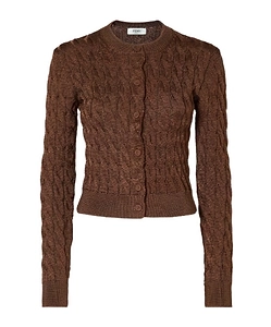 Brown Viscose Cardigan