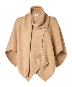Camel-Color Cashmere Poncho
