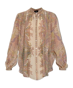 Etro Paisley-Printed Pleat Detailed Shirt